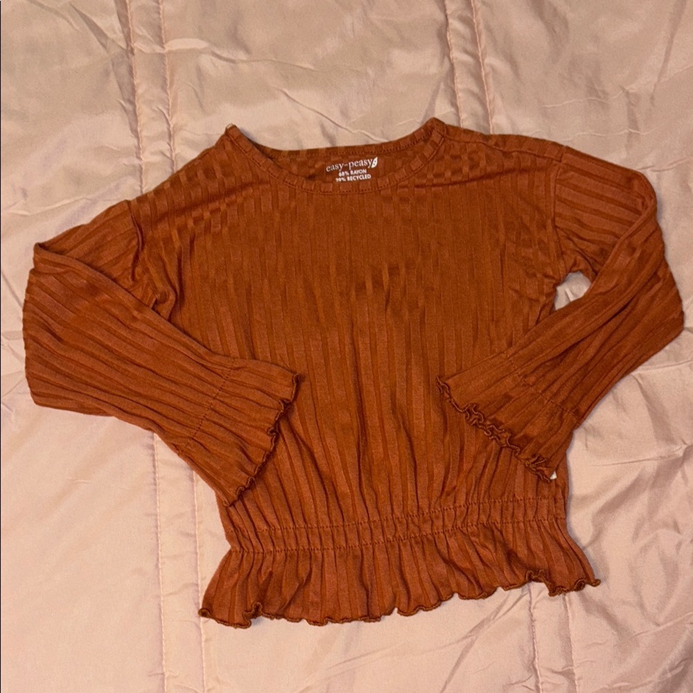 Kids Long Sleeve Top - Rust